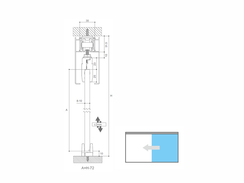 80kg玻璃移門五金配件