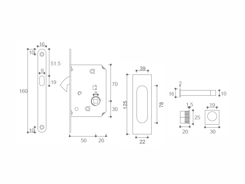木質(zhì)移門鎖