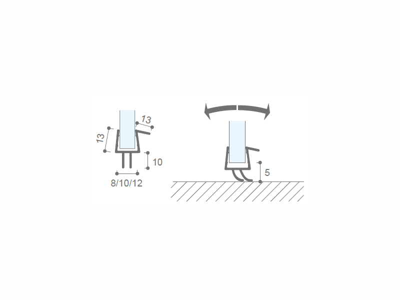 浴室玻璃門底擋水條