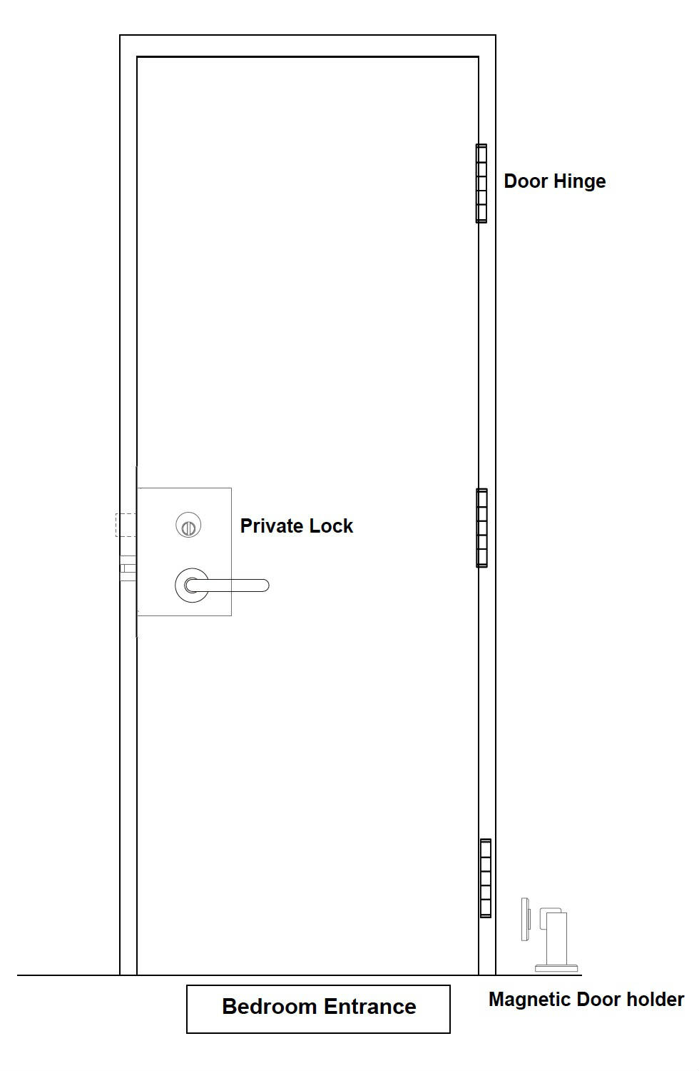 客房臥室門(mén)